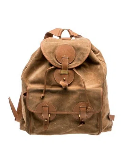 Pre-owned Gucci Suede Backpack Vintage In Brown
