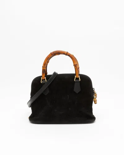 Gucci Suede Bamboo Bag