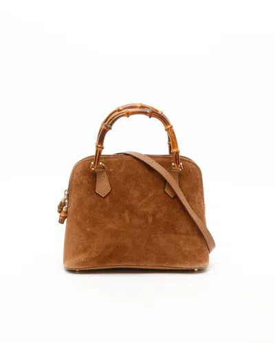 Gucci Suede Bamboo Bag