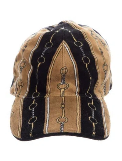 Pre-owned Gucci Suede Baseball Hat In Black