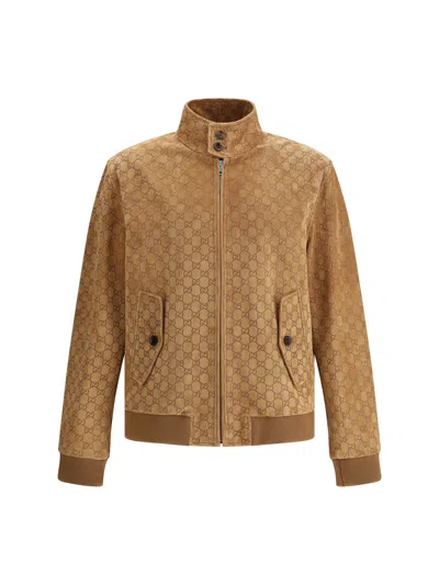 Gucci Gg Bomber In Brown