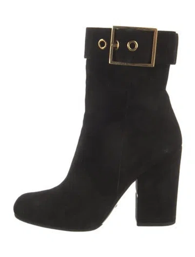 Pre-owned Gucci Suede Boots In Black