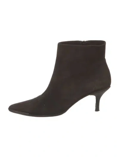 Pre-owned Gucci Suede Boots In Black