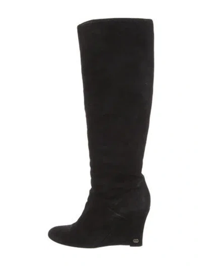 Pre-owned Gucci Suede Boots In Black
