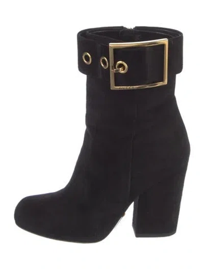 Pre-owned Gucci Suede Boots In Black