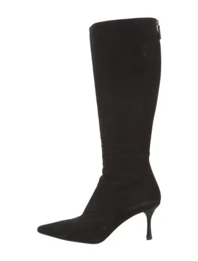 Pre-owned Gucci Suede Boots In Black