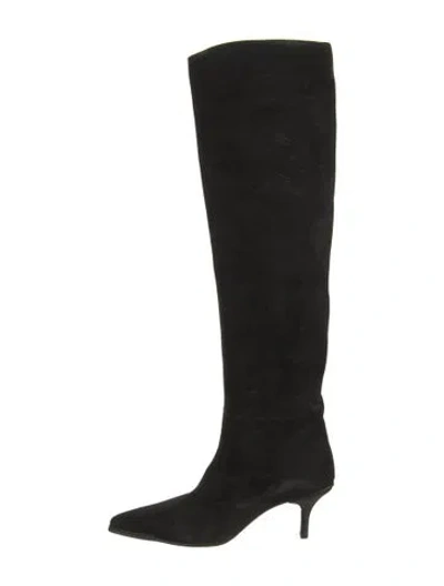 Pre-owned Gucci Suede Boots In Black