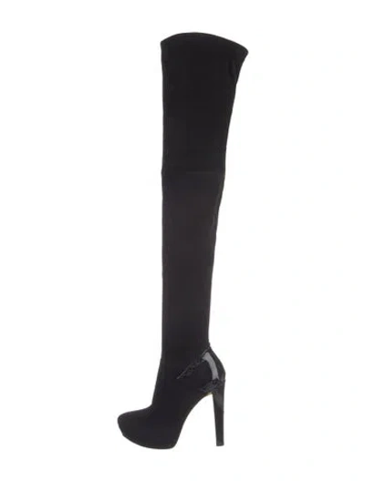 Pre-owned Gucci Suede Boots In Black