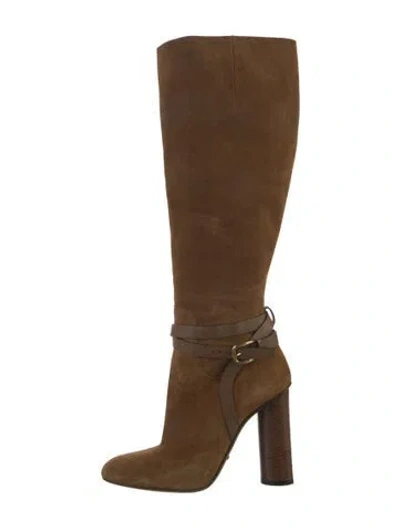 Pre-owned Gucci Suede Boots In Brown