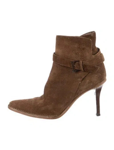 Pre-owned Gucci Suede Boots In Brown