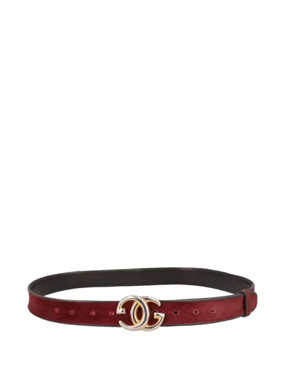 Pre-owned Gucci Suede Buckle Belt