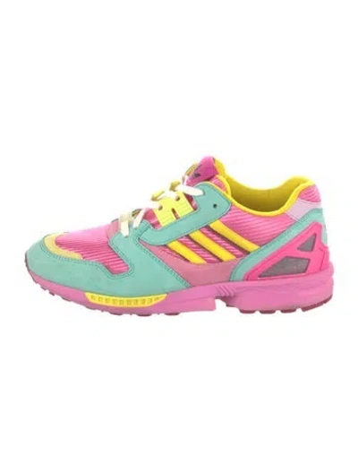 Pre-owned Gucci Suede Colorblock Pattern Athletic Sneakers In Pink
