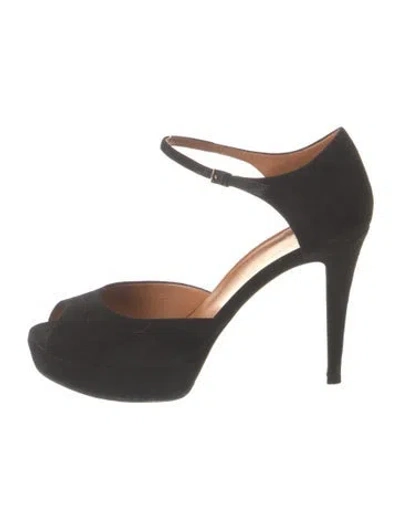 Pre-owned Gucci Suede D'orsay Pumps In Black