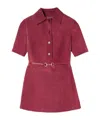 Gucci Suede Dress With Detachable Belt In Red