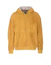 Gucci Long Sleeve Bomber Jacket Hooded In Yellow