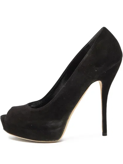 Pre-owned Gucci Suede Heeled Pumps