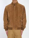 Gucci Bomber Suede Logo Gg All Over