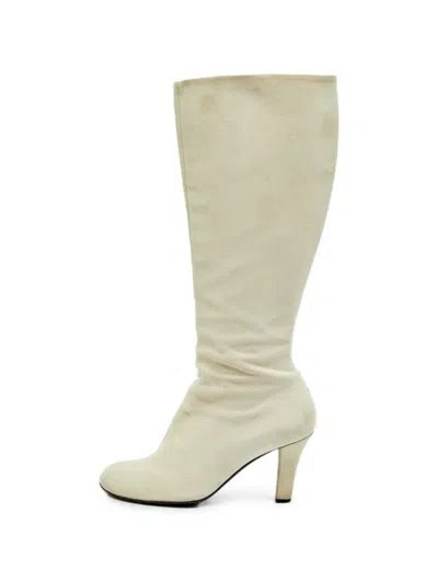 Pre-owned Gucci Suede Knee-length Boots In Neutral