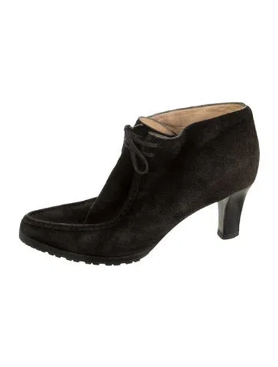 Pre-owned Gucci Suede Lace-up Boots In Brown