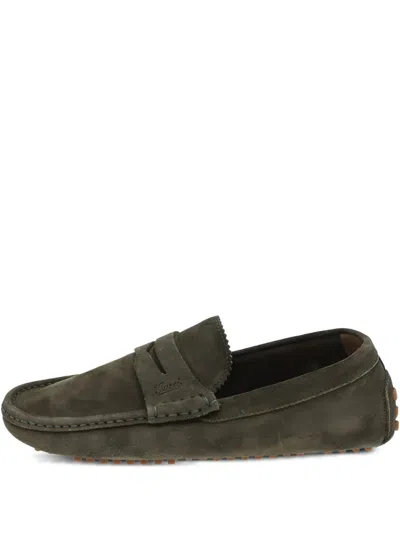 Pre-owned Gucci Suede Loafers