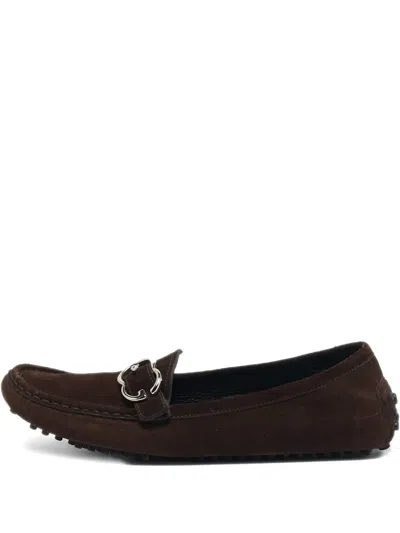 Pre-owned Gucci Suede Loafers