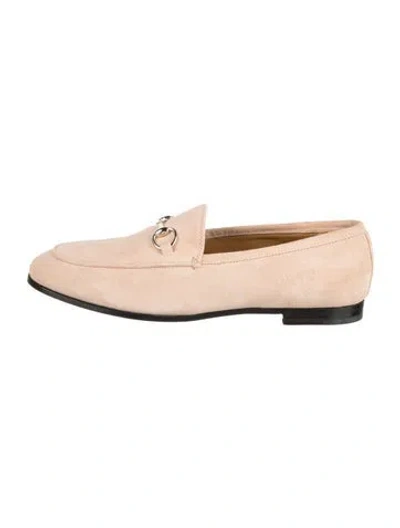 Pre-owned Gucci Suede Loafers W/ Tags In Neutrals