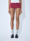 Gucci Women Suede Mini Shorts In Red