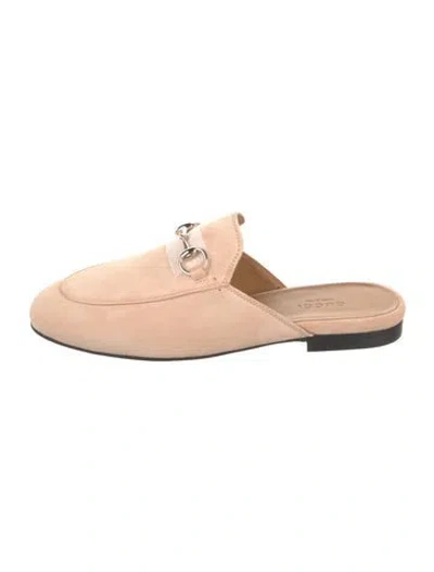 Pre-owned Gucci Suede Mules W/ Tags In Pink