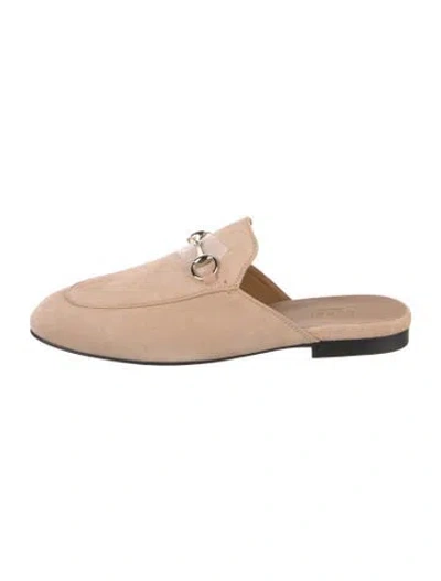 Pre-owned Gucci Suede Mules W/ Tags In Pink