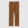 Gucci Horse Collar Button-down Trousers In Brown