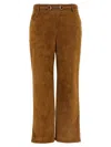 Gucci Horse Collar Button-down Trousers In Brown