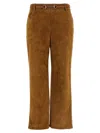 Gucci Soft Texture Trousers Featuring Belt Loops In Brown