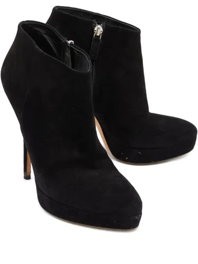 Pre-owned Gucci Suede Platform Heel Boots