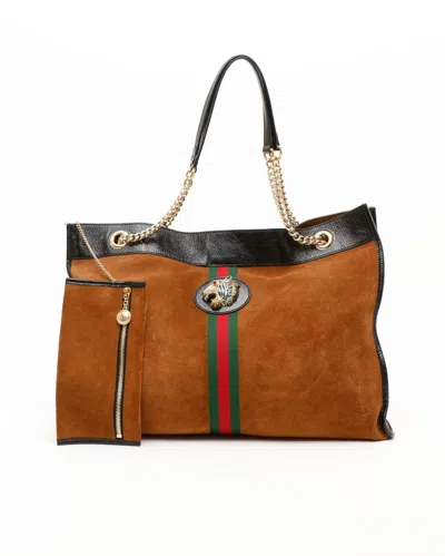 Gucci Suede Rajah Tote Bag