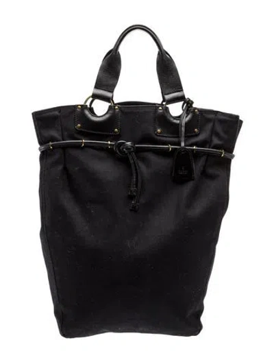 Pre-owned Gucci Suede Tote In Black