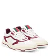 Gucci Suede-trimmed Leather Sneakers In Multicoloured
