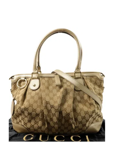 Pre-owned Gucci Sukey Gg Supreme Canvas Tote Bag In Neutral