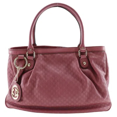 Pre-owned Gucci Sukey Pink Leather Tote Bag ()