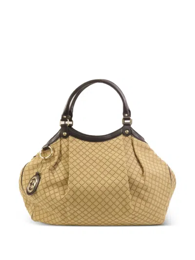 Pre-owned Gucci Sukey Tote Bag In Neutral
