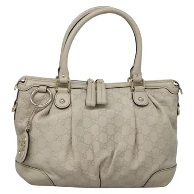 Pre-owned Gucci Sukey White Canvas Tote Bag ()