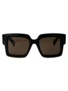 Gucci Sunglasses In 001 Black Black Brown