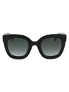 Gucci Gg0208s Sunglasses In 001 Black Black Grey