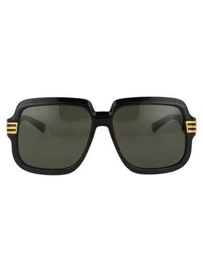 Gucci Sunglasses In 001 Black Black Grey