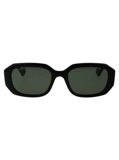 Gucci Sunglasses In 001 Black Black Grey