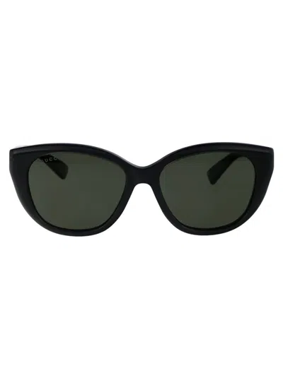 Gucci Sunglasses In 001 Black Black Grey