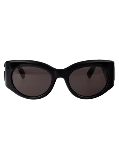 Gucci Sunglasses In 001 Black Black Grey