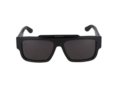 Gucci Sunglasses In 001 Black Black Grey