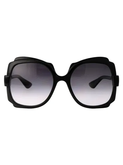 Gucci Gg1431s 001 Butterfly Sunglasses In Black Black Grey