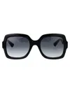 Gucci Black Black Grey Acetate Sunglasses In 001 Black Black Grey