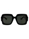 Gucci Gg1547s Sunglasses In 001 Black Black Grey